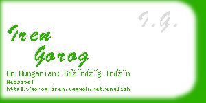 iren gorog business card